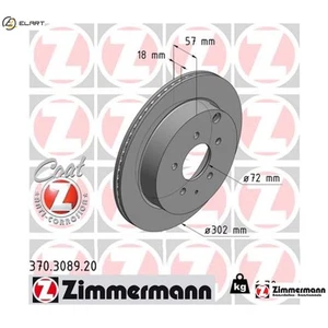 2x BRAKE DISC 370.3089.20 FOR MAZDA L3Y7/L3-VDT 2.3L L5-VE 2.5L 4cyl CX-7 SUV - Picture 1 of 9