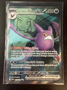 Pokemon Team Rocket's Crobat EX SR 217/182 SV10 Destined Rivals - Picture 1 of 6