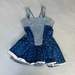 Urban Outfitters Kimchi Blue Georgia Drop Waist Corset Denim Romper. Small - Picture 1 of 6