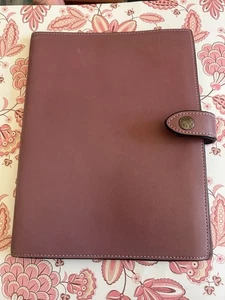 Authentic COACH Dusky Pink USED Notebook Cover  POUCH leather silver Hardware - Picture 1 of 9