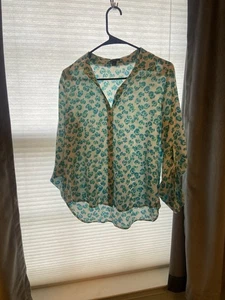 Designer Ann Taylor Bluse Größe Small Zierlich Perfekt für Herbst Büro oder Freizeit - Bild 1 von 11