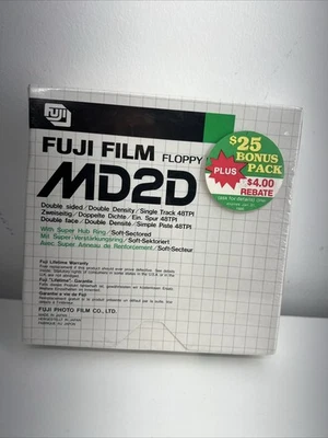 Fuji Film Floppy Disk MD2D Double Sided. Made In Japan 10 Pack - Image 1 of 4