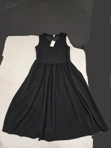 NWT A New Day Dress Business Casual Boho Knit Flare Black Size M With Pockets  - Picture 1 of 14