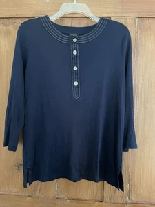 Maglia media Talbots blu navy oro lurex - Foto 1 di 5