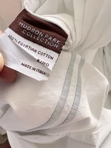 Hudson Park King Duvet + Flat Sheet Italy 100% Egyptian Cotton Italian Percale - Picture 1 of 12