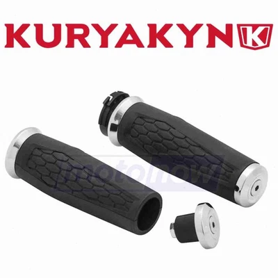 Kuryakyn Hex Grips for 2004-2007 Harley Davidson FLHRS Road King Custom - il - Image 1 of 4