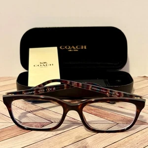 Coach HC6174 Dark Tortoise Eyeglasses Frames with Case & Card 52 17 140 - Picture 1 of 10