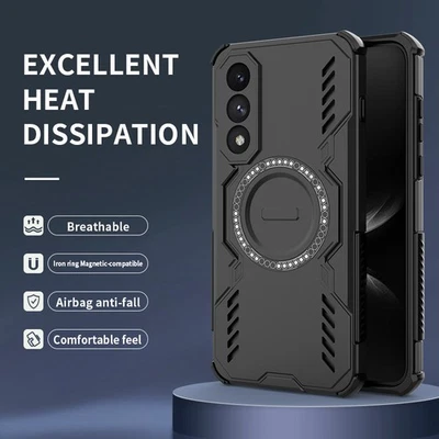 For OnePlus Nord 5, Shockproof 4 Airbags Hybrid Armor Magnetic Hard Case Cover - Image 1 of 4