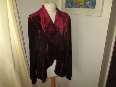 Mint Limit red velvet waterfall laenlook jacket 2 XL @ 20/22 NWT - Image 1 of 4
