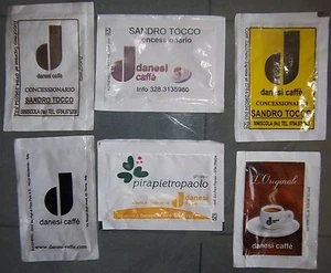 6 VERSCHIEDENE ZUCKERTÜTEN - DÄNISCHER KAFFEE - LEER - SAMMLERSTÜCK - Bild 1 von 1