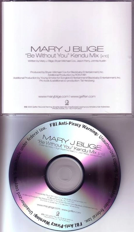 MARY J. BLIGE Be Without You RARE KENDU MIX PROMO DJ CD Single 2005 USA MINT - Image 1 of 1