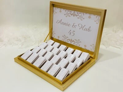 Gastgeschenk Schokotäfelchen Rechteckige Schokolade Personalisiert Etikette Deko - Bild 1 von 4