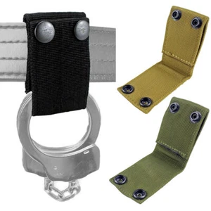 Tactical Handcuff Strap Holder Case Heavy Duty Snap Slide-On Fits 2.25 In Belts - Picture 1 of 15