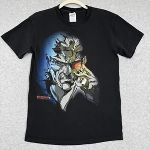 Vintage Metal Gear Solid 4 Shirt Men Small Black Tee Graphic Print AOP Game Logo - Picture 1 of 12