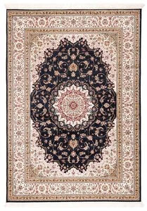 Alfombra tejida a máquina Nain Medallion varios tamaños-fina, alfombra, alfombra, azul - Imagen 1 de 26