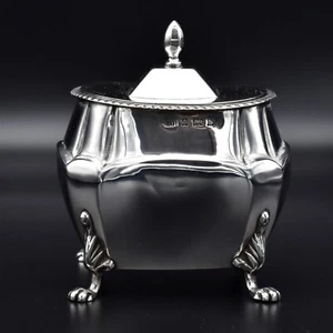 Excellent Edwardian Solid Silver Tea Caddy 1901 Heavy - Picture 1 of 10