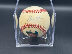 Vintage Hank Aaron Signed National League White Portrait Baseball ๐ฅ Beckett COA - Picture 1 of 9