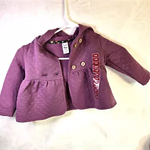 Infant Girls Purple Size 18M Thermal Hooded Pea Coat by Carters - Picture 1 of 7