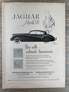 Jaguar Mark VII Sportwagen Borg Warner 1956 Oldtimer Printanzeige - Bild 1 von 1