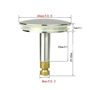 44mm Bathtub Drain Stopper Bathroom Bath Tub Sink Waste Pop-Up Plug Replacements - Picture 1 of 19