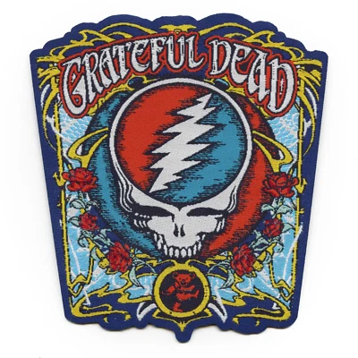 C&D VISIONARY Grateful Dead Skull Art Patch American Rock Band Woven Iron On