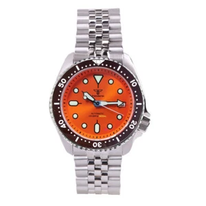 20atm 42mm Tandorio Orange Dial Japan NH35 Automatic Mens Watch Jubilee bracelet - Picture 1 of 18
