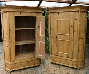 π Big! Old Antique Georgian Shelved Pine Cupboard-Linen/Larder/Food/Wardrobe π - Picture 1 of 15