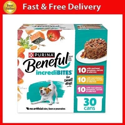 Purina Increditbites Small Wet Dog Food Soft Chicken, Beef & Salmon, 3 - Image 1 of 4
