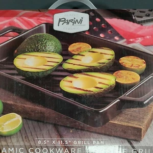 Parini Glazed Ceramic Grill And Serving Pan - Picture 1 of 5