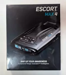 Escort MAX 4 Radar Laser Detector w/ AutoLearn Intelligence - Black NEW SEALED - Picture 1 of 3