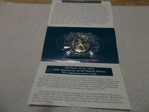Moneda y tarjeta de $5 50 Aniversario de las Naciones Unidas ¡¡ENVÍO GRATUITO!! S11 - Imagen 1 de 3