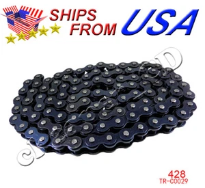 428 Chain 102 Link Honda XR50 CRF50 Motorcycle Dirt Pit Bike ATV Quad Go Kart - Picture 1 of 2