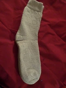 1 Pair US Army 85 % Cotton Thermal Mid Calf Boot Sock Large 9-13 USA Khaki - Picture 1 of 3