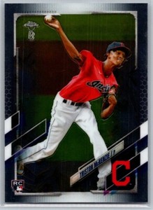 2021 Topps Chrome Ben Baller RC Rookie #21 Triston McKenzie Cleveland Guardians