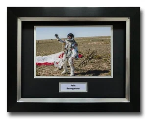 FELIX BAUMGARTNER HAND SIGNED FRAMED PHOTO DISPLAY SPACE JUMP AUTOGRAPH 5 - Picture 1 of 1