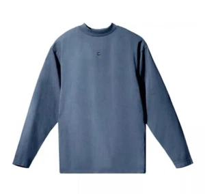 Auténtico Yeezy Gap Balenciaga Logo Manga Larga Azul Oscuro Grande XL NUEVO EN CAJA - Imagen 1 de 5