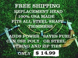 Trimmer Head Fits Metal Shaft Trimmers PATENTED 100% Made in U.S.A. - Picture 1 of 4