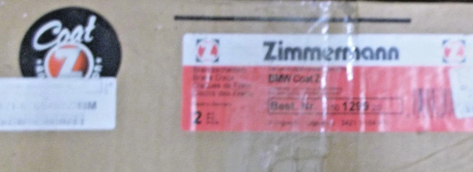 Rear Disc Brake Rotor, Pair (2) - Zimmermann 150.1299.20 - Image 1 of 1