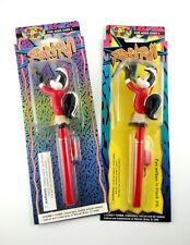 Two 1995 Warner Bros. Looney Tunes Pepe Le Pew Rock & Roll Pen Party Pens