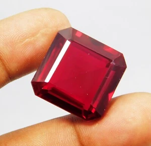 58.5 Ct Pigeon Blood Red Ruby Beautiful Genuine Radiant Loose Gemstone Certified - Picture 1 of 7