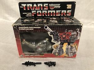 Transformers G1 SLUDGE 1985 Vintage Dinobot Hasbro box/weapons/bubble Incomplete