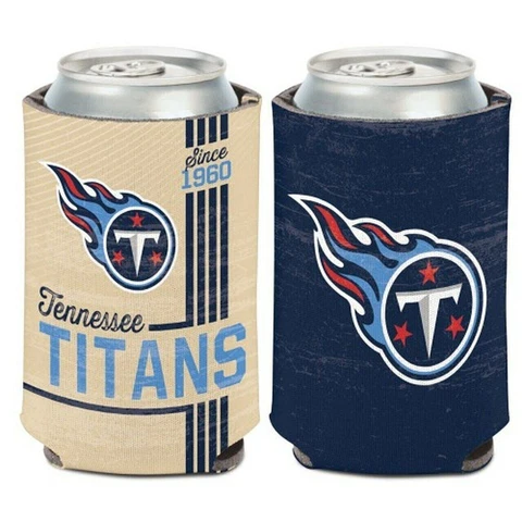 Tennessee Titans Vintage Design NFL Can Cooler 12oz Collapsible Koozie Cover