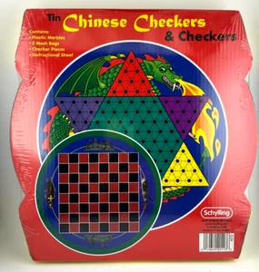 Classic Chinese Checkers, Checkers Dragon, Design Tin, Board Game Sealed NIB - Picture 1 of 5