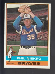 PHIL NIEKRO 1976 Topps Baseball Card # 435 NRMT Atlanta Braves HOF Pitcher - Picture 1 of 2