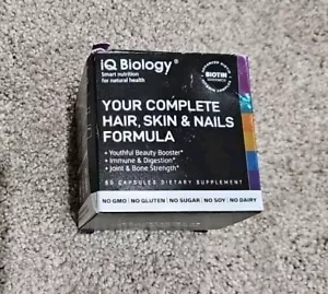 IQ BIOLOGY Biotin Keratin Collagen for Women - Hair Skin and Nails Vitamins for - Picture 1 of 2