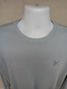 Fila Mens Blue XXL Long Sleeve Thick Soft Cotton SweatShirt Hand Pockets Logo - Picture 1 of 14