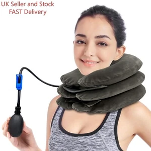 Cervical Neck Stretcher Traction Device Inflatable & Adjustable Neck Support - Picture 1 of 6