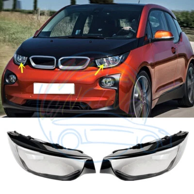 Cubierta de lente de faro izquierdo + derecho + pegamento sellador para BMW i3 i3s 2014-2021 Foto 1 de 4
