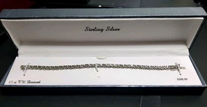 NWT 1/2 CT TW Diamond Sterling Silver Tennis Bracelet - Picture 1 of 8