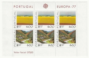1977 Europa CEPT (Portugal) - Tourismus, Bogen drei Serien postfrisch ** - Bild 1 von 2